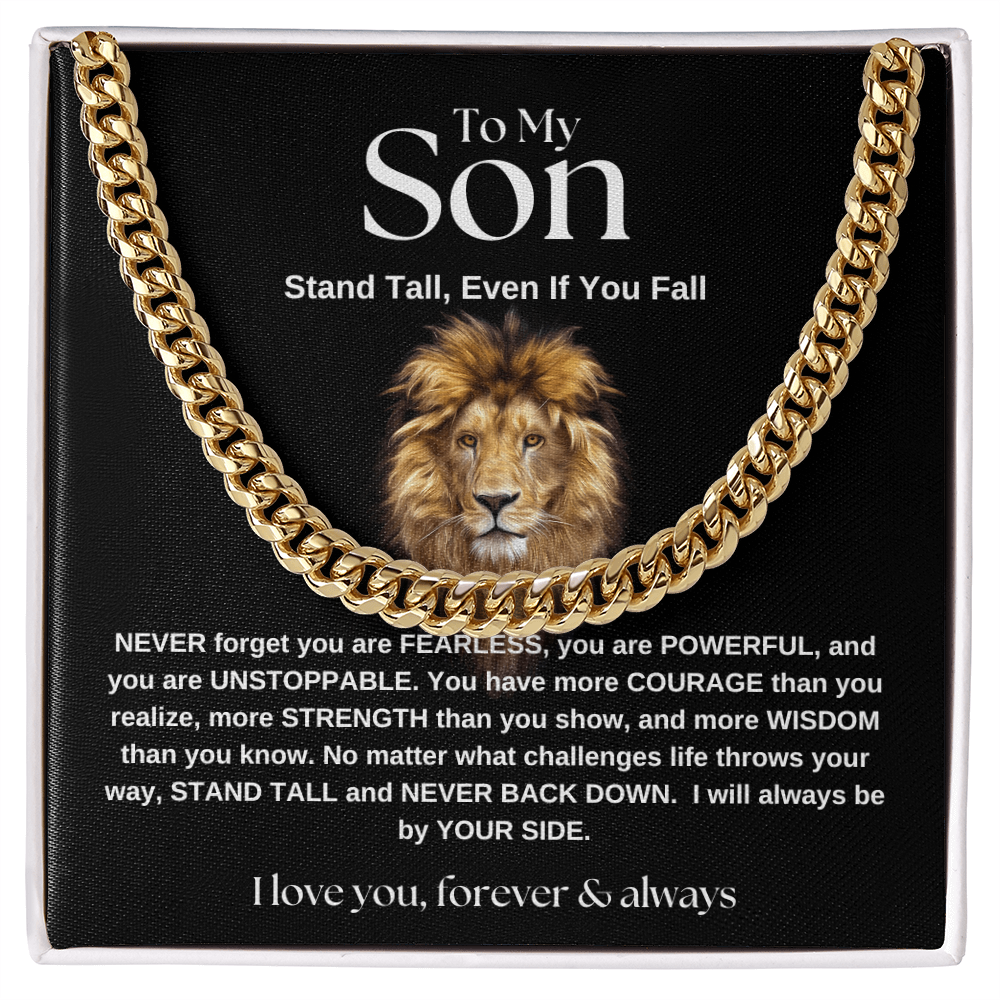 My Son's Fearless Strength | Cuban Link Necklace