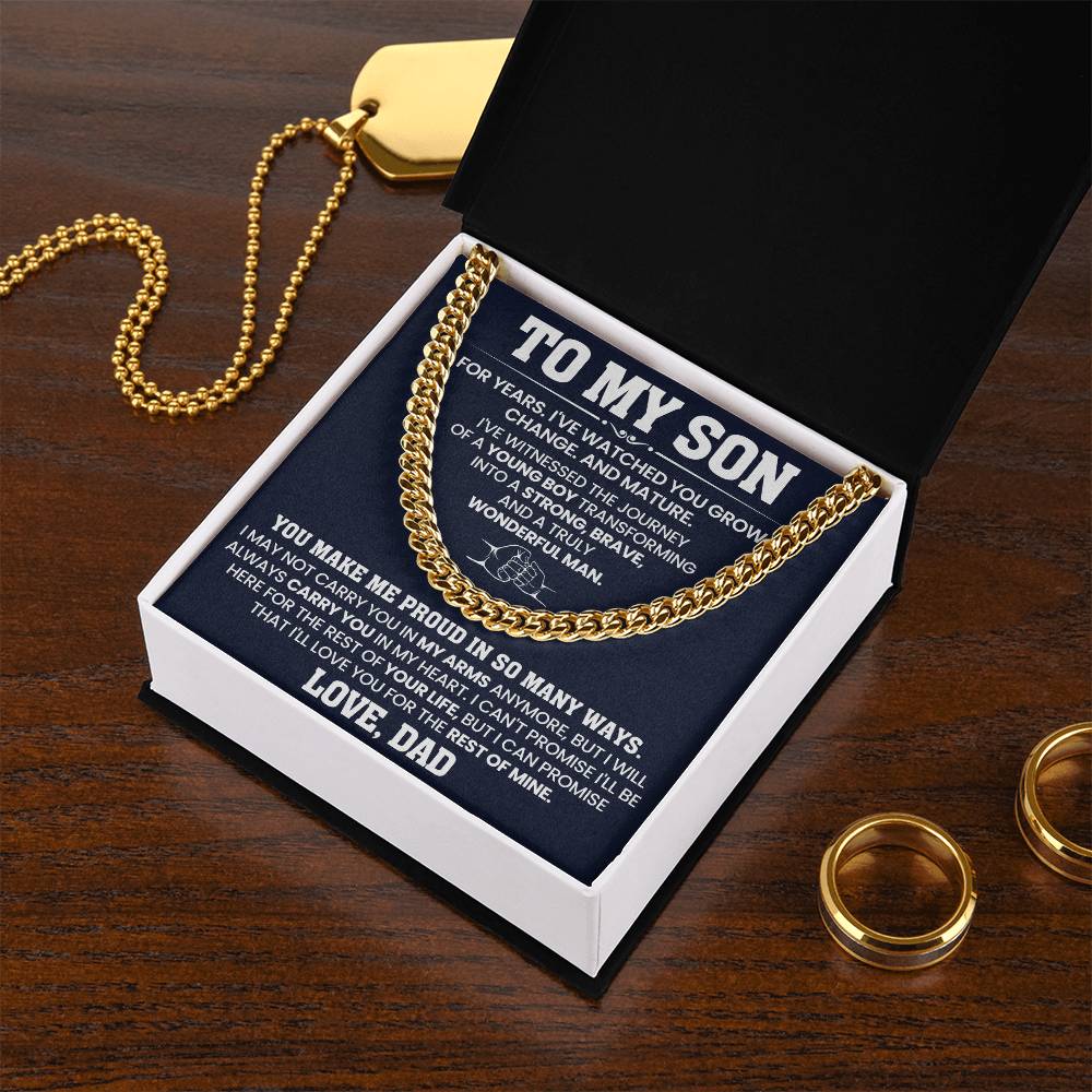 Hip Hop Cuban Link Chain  Gift For Son