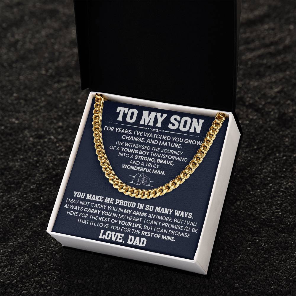 Hip Hop Cuban Link Chain  Gift For Son