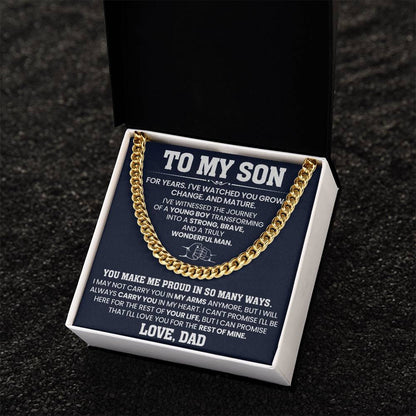Hip Hop Cuban Link Chain  Gift For Son