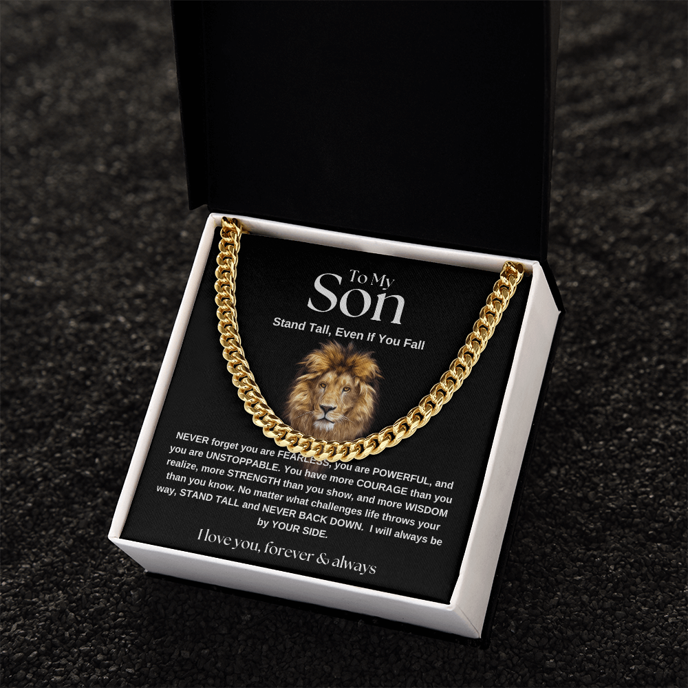 My Son's Fearless Strength | Cuban Link Necklace