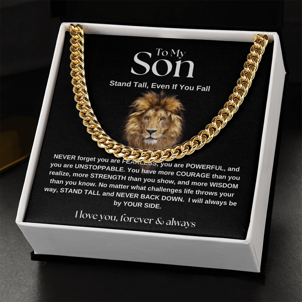 My Son's Fearless Strength | Cuban Link Necklace