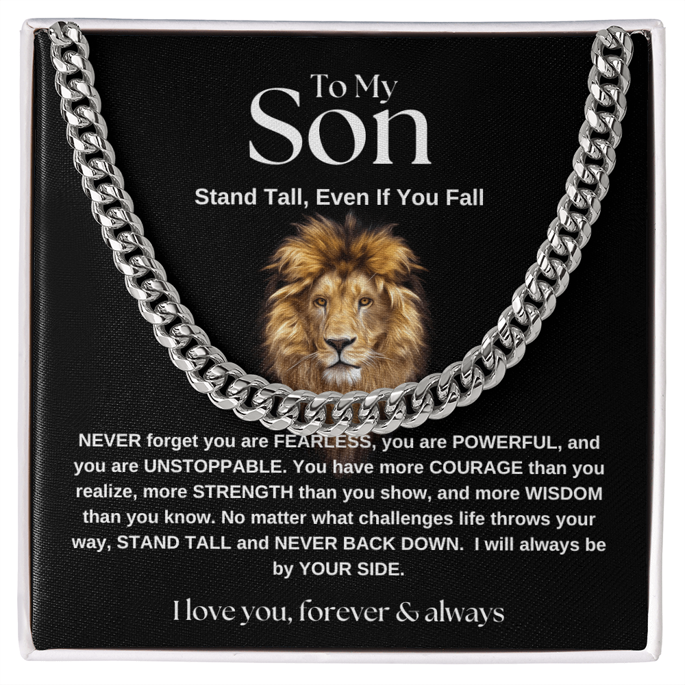 My Son's Fearless Strength | Cuban Link Necklace