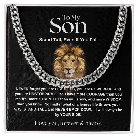 My Son's Fearless Strength | Cuban Link Necklace