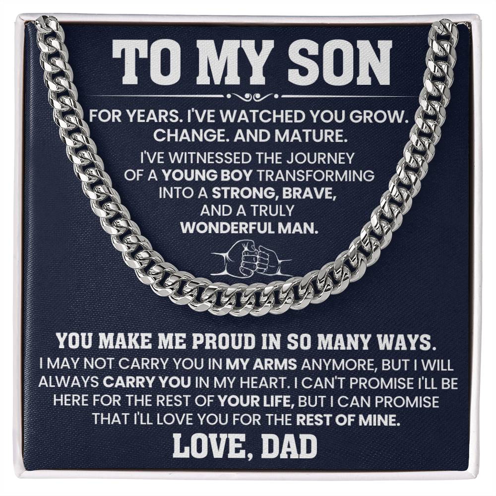 Hip Hop Cuban Link Chain  Gift For Son