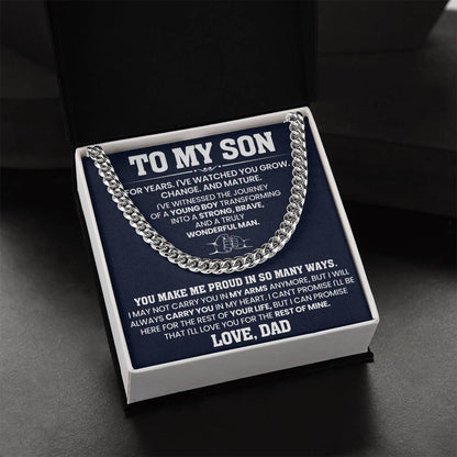 Hip Hop Cuban Link Chain  Gift For Son