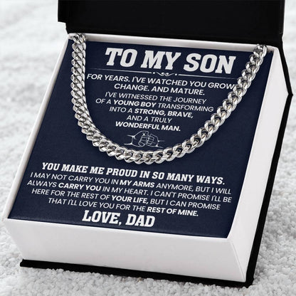 Hip Hop Cuban Link Chain  Gift For Son