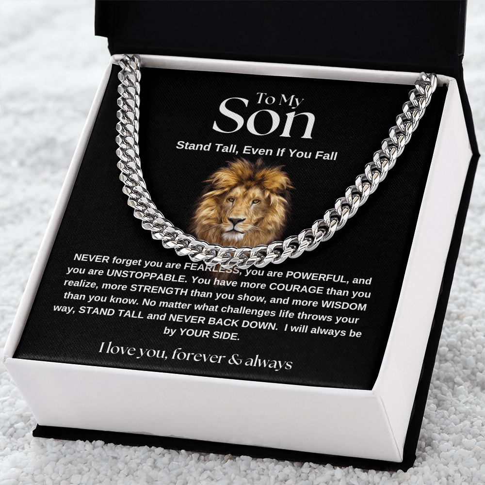 My Son's Fearless Strength | Cuban Link Necklace