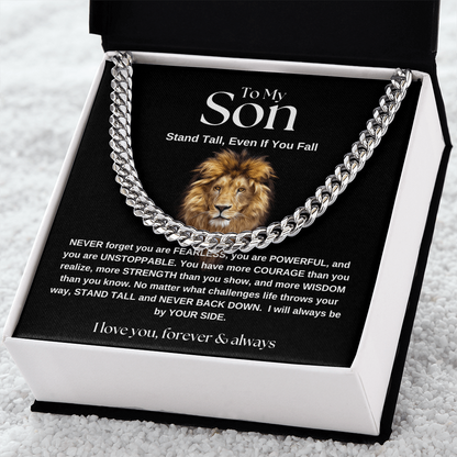My Son's Fearless Strength | Cuban Link Necklace