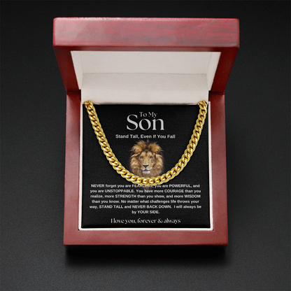 My Son's Fearless Strength | Cuban Link Necklace