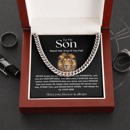 My Son's Fearless Strength | Cuban Link Necklace