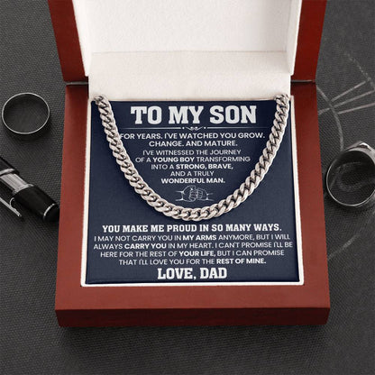 Hip Hop Cuban Link Chain  Gift For Son