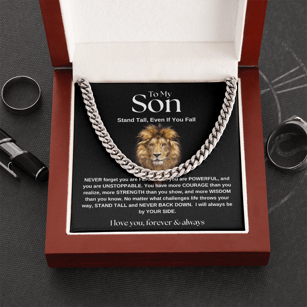 My Son's Fearless Strength | Cuban Link Necklace