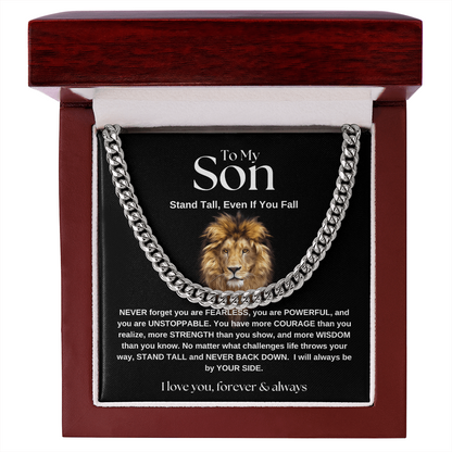 My Son's Fearless Strength | Cuban Link Necklace