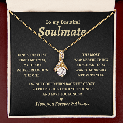 To My Soulmate, You Are The One, Alluring Beauty Necklace.