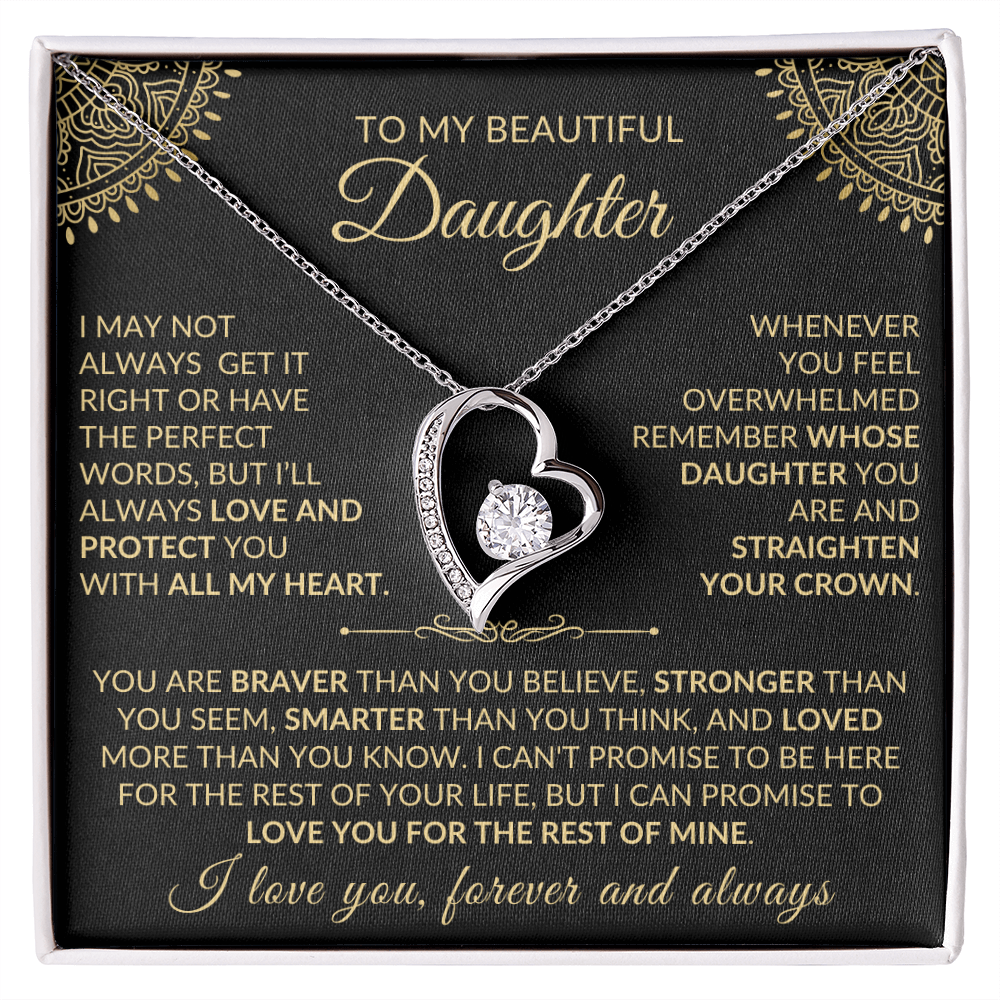 Daughter Necklace| Love You For The Rest Of My Life