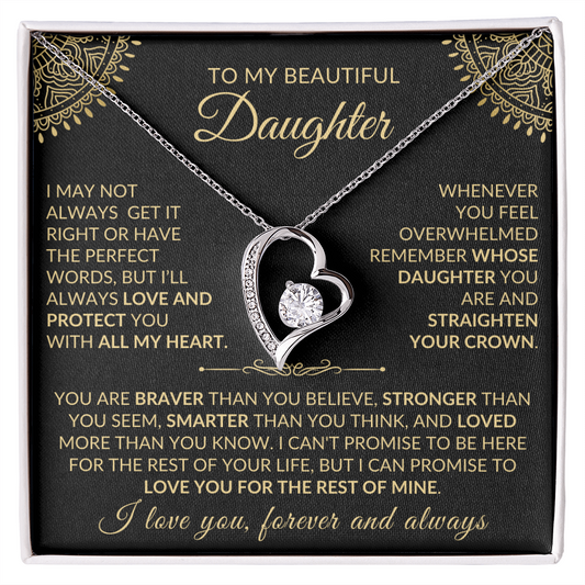 Daughter Necklace| Love You For The Rest Of My Life