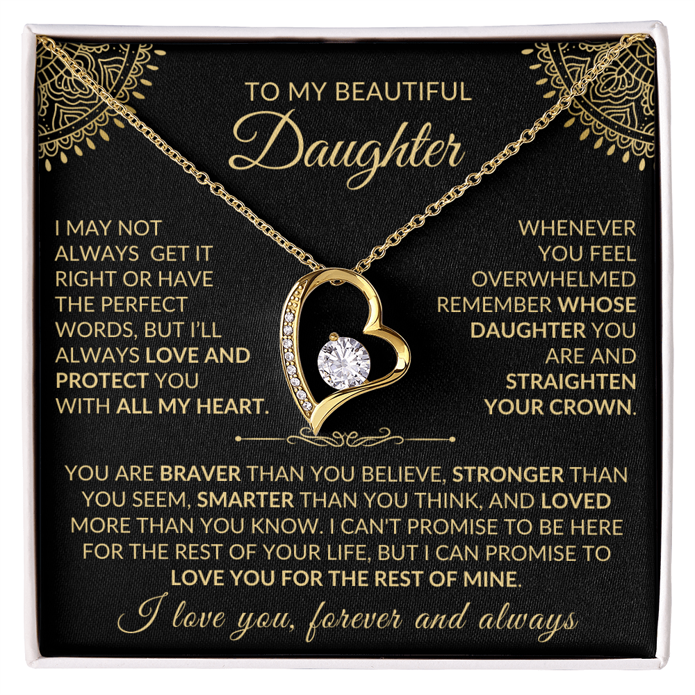 Daughter Necklace| Love You For The Rest Of My Life