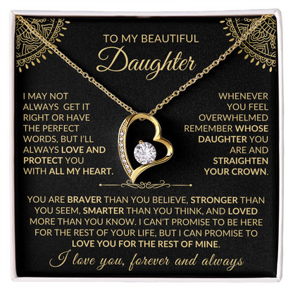 Daughter Necklace| Love You For The Rest Of My Life