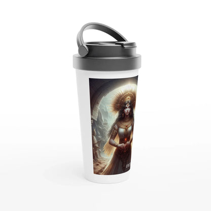 ERESHKIGAL White 15oz Stainless Steel Travel Mug