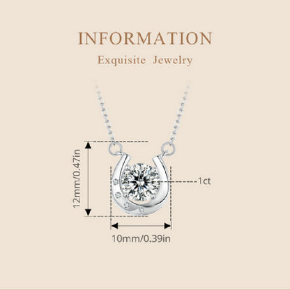 Women's Light Luxury Horseshoe Moissanite Necklace