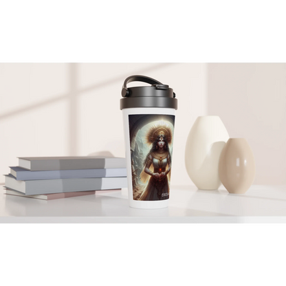 ERESHKIGAL White 15oz Stainless Steel Travel Mug
