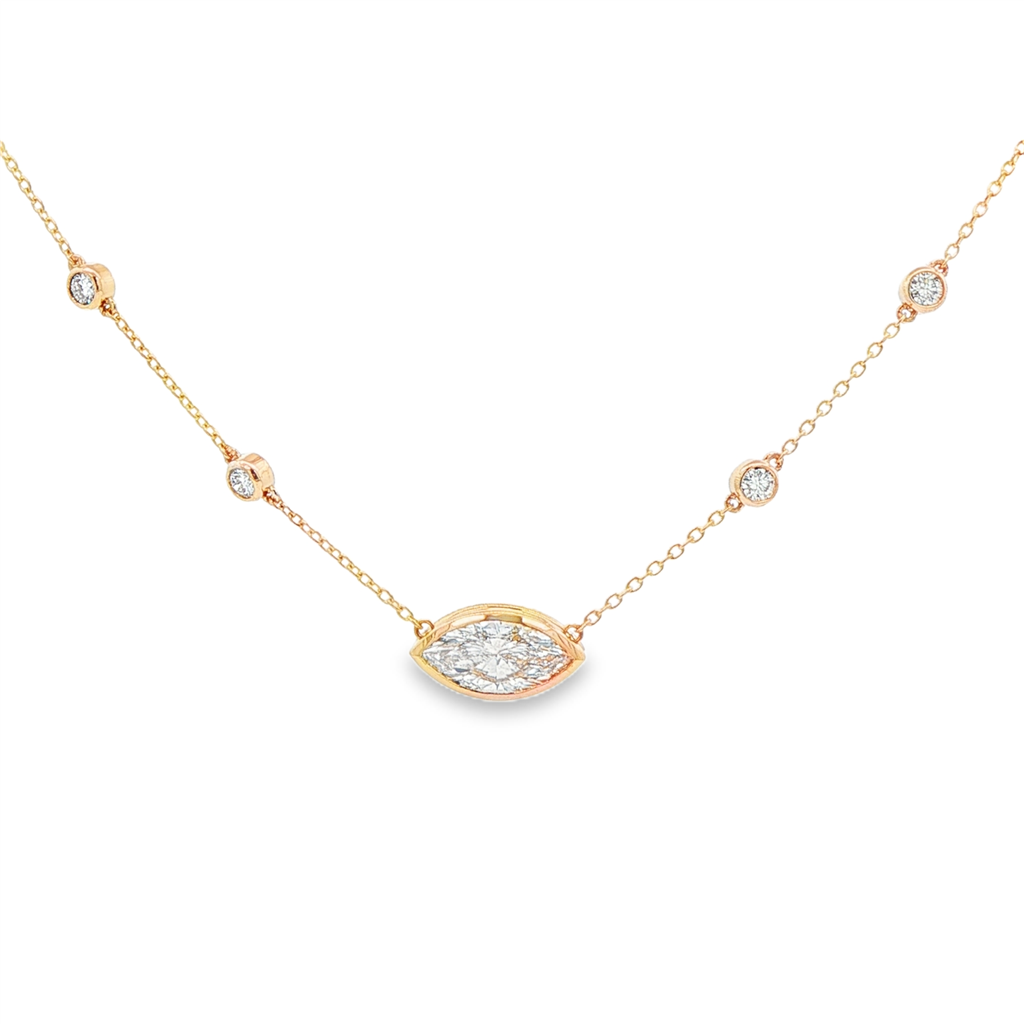 14K Yellow Gold Lab Grown Diamond By-the-Yard Necklace – 2.17ctw, 16–18", 4.6g