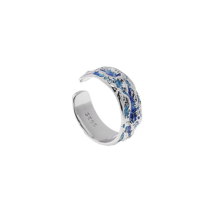 Sterling Silver Blue Glacier Ring