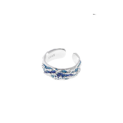 Sterling Silver Blue Glacier Ring