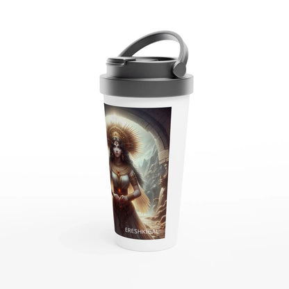 ERESHKIGAL White 15oz Stainless Steel Travel Mug