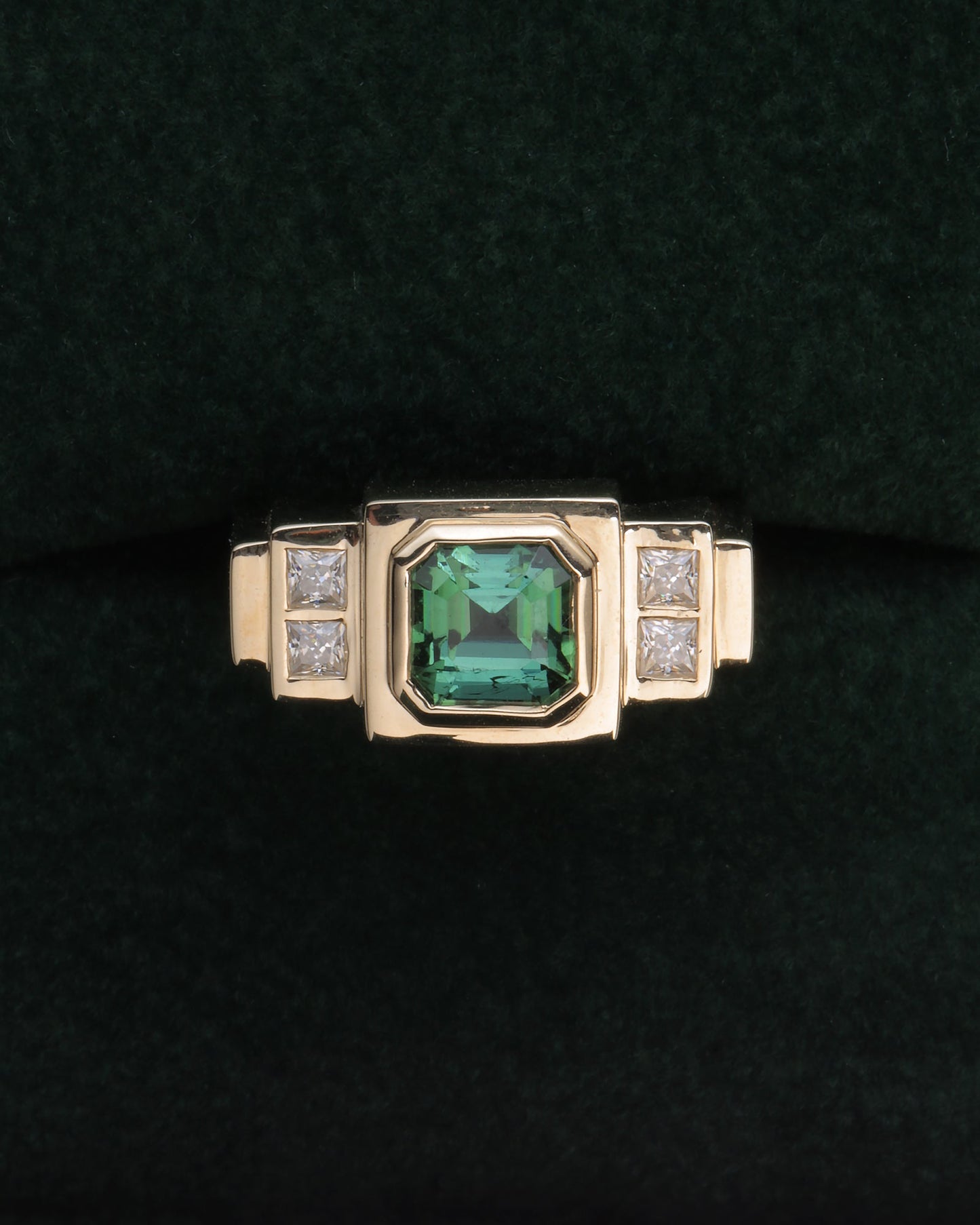 Temple Ring | Afghanistan Tourmaline 10k Gold