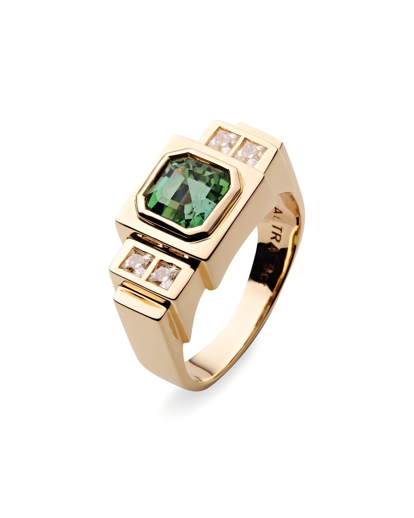 Temple Ring | Afghanistan Tourmaline 10k Gold