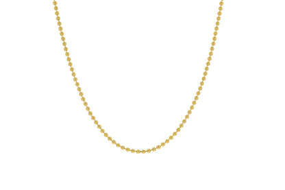 14K Yellow Gold 2mm Bead Chain